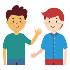 Obraz premium cartoon vector illustration of boys