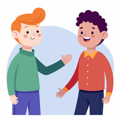 Obraz premium cartoon vector illustration of boys