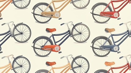 bicycle pattern seamless wallpaper