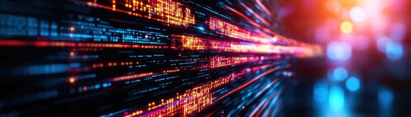 AI-powered robot trading, finance scalability solutions, glowing data holograms, futuristic corporate design