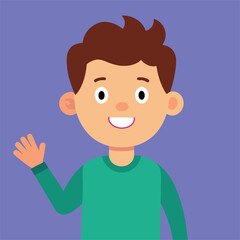 cartoon vector illustration of boys