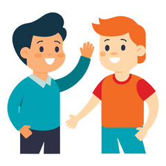 Fototapeta premium cartoon vector illustration of boys