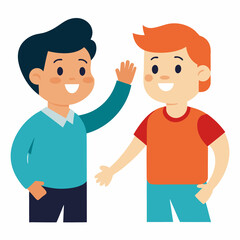 Fototapeta premium cartoon vector illustration of boys