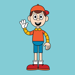 Obraz premium cartoon vector illustration of boys