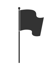 Flag abstract graphic icon. Flag flat sign isolated on white background. Vector illustration