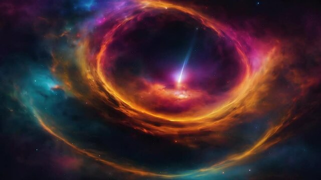 Witness the origin of an infinite universe in this cosmic scene where planetary aura meets the birth of multidimensional realms, shaping new parallel spaces and universal mysteries.
