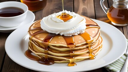 pancakes with Whipped cream