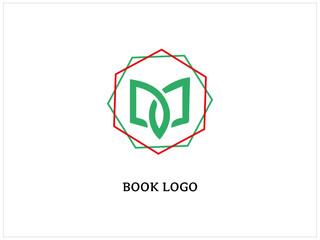 BOOK logo design, vector, icon and illustration .