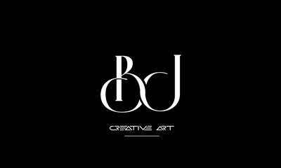 JB, BJ, J, B abstract letters logo monogram