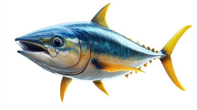 recommend clip art: Tuna clipart, element, 3D illustration, realistic, isolated on white background