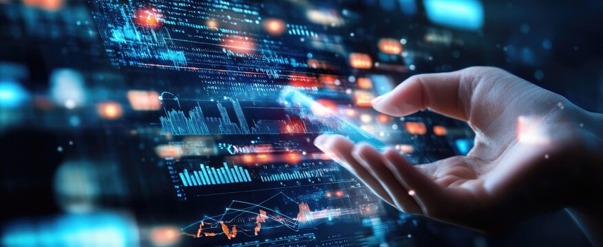 Data business technology concept. Business global internet connection application technology digital marketing. Financial and banking, digital tech big