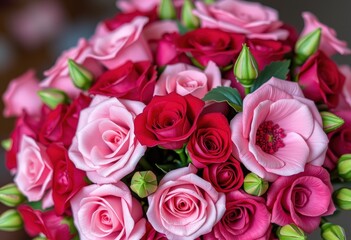 Obraz premium bouquet of pink roses
