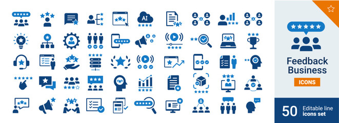 Feedback Basic icons Pixel perfect. Business, rating, control,..