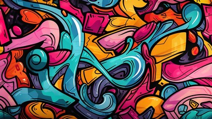 Graffiti art pattern wallpaper