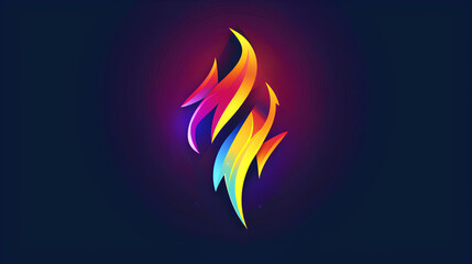 AI-generated colorful lightning themed logo