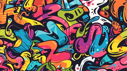 Graffiti art pattern wallpaper