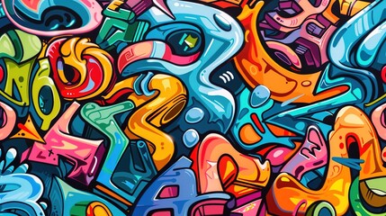 Graffiti art pattern wallpaper