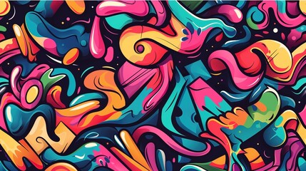 Graffiti art pattern wallpaper