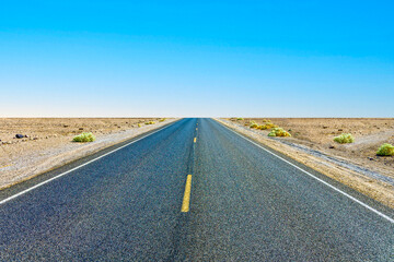 driving on the Interstate 187 in Death valley