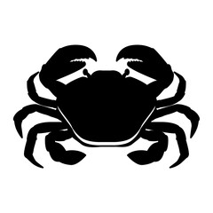 Crab glyph icon, seafood and fish, crab vector icon, Stone crab flat, sea crab silhouette vector graphics. Vector illustration