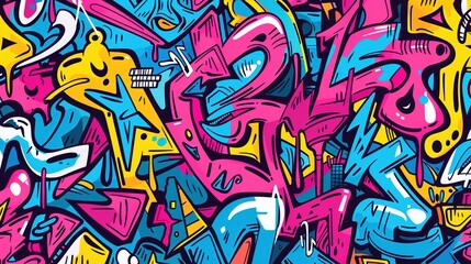 Graffiti art pattern wallpaper