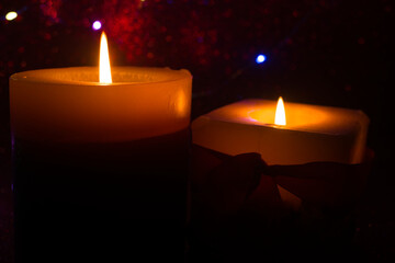 candle, burning, light, mood, background, artistic, colors, boke