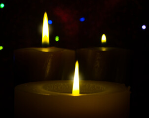 candle, burning, light, mood, background, artistic, colors, boke