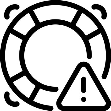 recommend clip art: Simple vector icon lifeline, warning
