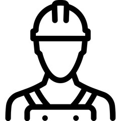 Simple vector icon laborer, construction worker