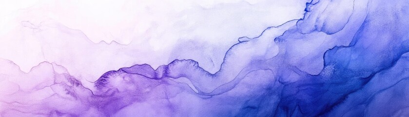 Obraz premium A beautiful blend of purple and blue ink swirling gracefully, creating a soothing and vibrant abstract design for artistic backgrounds.