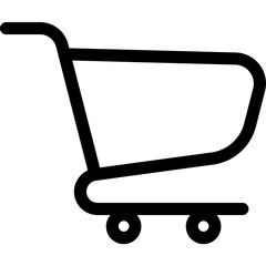 Simple vector icon shopping cart