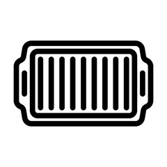 tray plastic package line icon vector. tray plastic package sign. isolated contour symbol black illustration