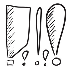 Set of Different Exclamation Marks, Important Information Symbols
