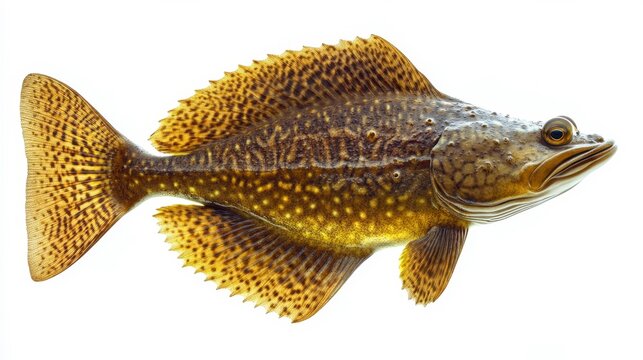 recommend clip art: Flounder clipart, element, 3D illustration, realistic, isolated on white background