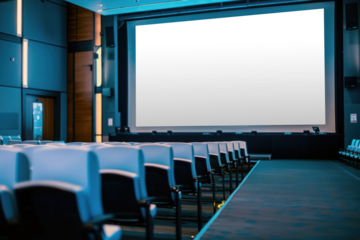 PNG cinema screen mockup, transparent design