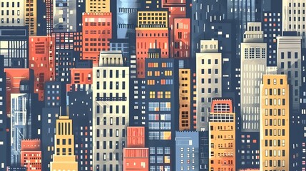 Cityscape pattern wallpaper