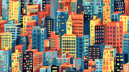 Cityscape pattern wallpaper