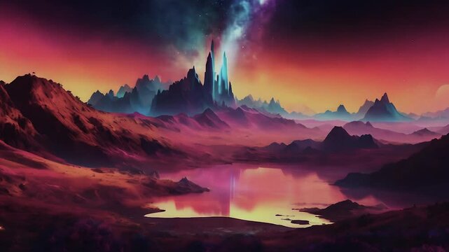 In this breathtaking planetary aura scene, a new infinite universe emerges, expanding multidimensional space and parallel universes into the vast unknown of cosmic discovery.