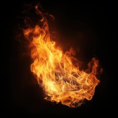 Fototapeta premium Fiery orange flames dance.