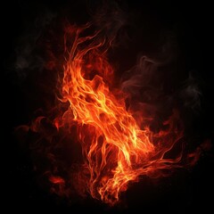 Fiery abstract flames