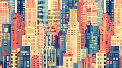 Cityscape pattern wallpaper