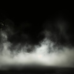 Obraz premium White fog on a black background
