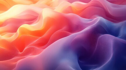 Fototapeta premium abstract 3d rendering of organic shapes vibrant color gradients flowing lines futuristic aesthetic digital art meets natureinspired forms