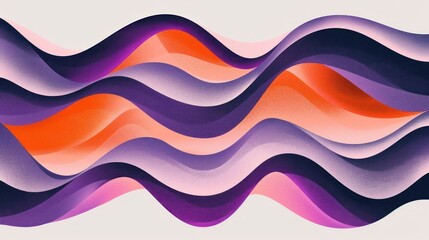 Fototapeta premium Abstract waves in vibrant colors create a dynamic and modern visual composition.