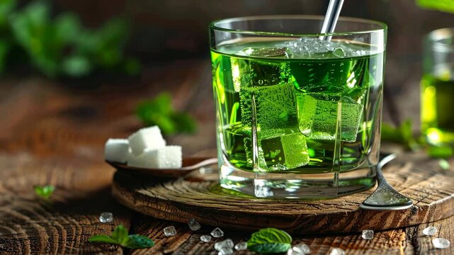 How to serve absinthe creatively at a rustic gathering on a summer evening