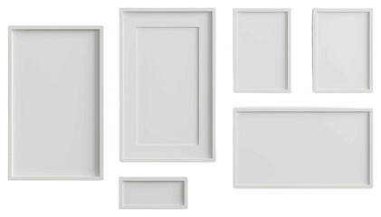 PNG Minimalist white picture frames display