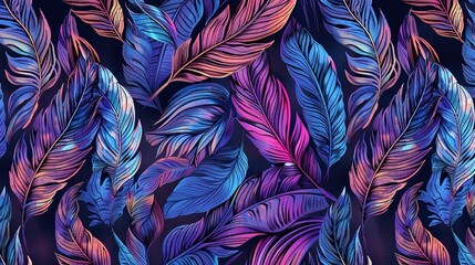 Feather pattern wallpaper