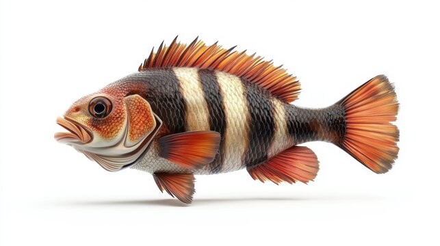 recommend clip art: Sheepshead clipart, element, 3D illustration, realistic, isolated on white background