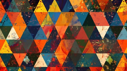 Colourful triangle wallpaper