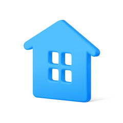 Bright shining blue hut Christmas decor three dimensional realistic vector illustration. Shining hut Xmas toy decorative design template isolated on white. Luxury festive minimalist bauble